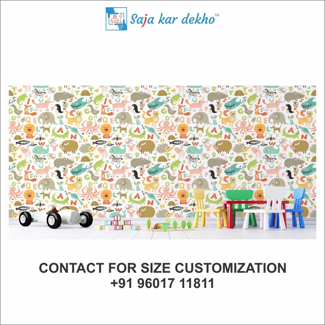 Saja kar dekho Wall Handing Wallpaper For Pre School | Picture High Quality Weather Resistant HD Wall Paper | 5 x 10 ft | - 5 x 10 ft