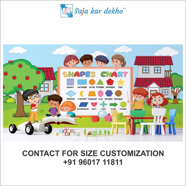 Saja kar dekho Wall Handing Wallpaper For Pre School | Picture High Quality Weather Resistant HD Wall Paper | 5 x 10 ft | - 5 x 10 ft