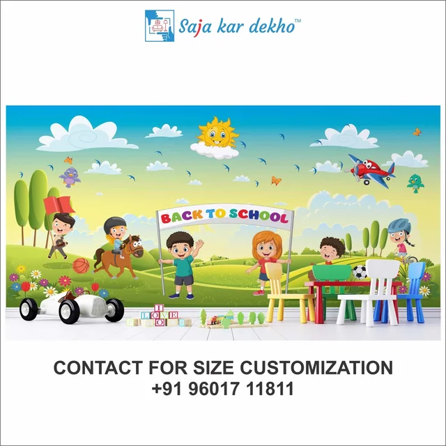 Saja kar dekho Wall Handing Wallpaper For Pre School | Picture High Quality Weather Resistant HD Wall Paper | 5 x 10 ft | - 5 x 10 ft