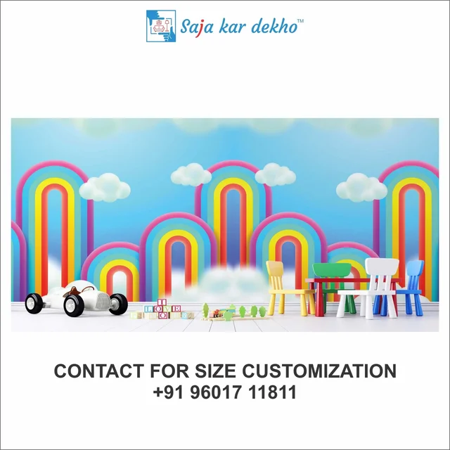 Saja kar dekho Wall Handing Wallpaper For Pre School | Picture High Quality Weather Resistant HD Wall Paper | 5 x 10 ft | - 5 x 10 ft