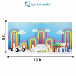 Saja kar dekho Wall Handing Wallpaper For Pre School | Picture High Quality Weather Resistant HD Wall Paper | 5 x 10 ft | - 5 x 10 ft
