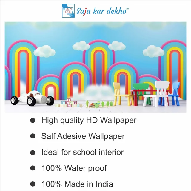 Saja kar dekho Wall Handing Wallpaper For Pre School | Picture High Quality Weather Resistant HD Wall Paper | 5 x 10 ft | - 5 x 10 ft