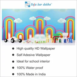 Saja kar dekho Wall Handing Wallpaper For Pre School | Picture High Quality Weather Resistant HD Wall Paper | 5 x 10 ft | - 5 x 10 ft