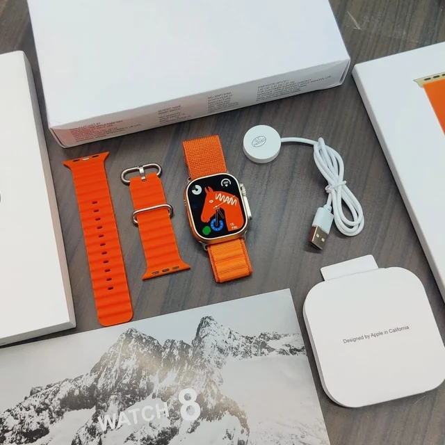 Apple Master Copy Ultra Smart Watch - Neon Carrot