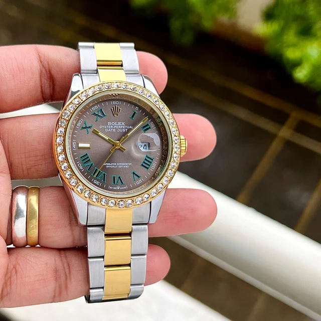 Rolex Men High Quality Brand Watch - Gold