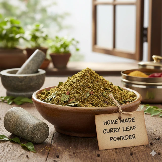 Curry Leaf Powder (கறிவேப்பிலை சாதப் பொடி)