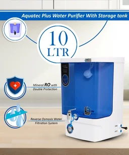 Pride Alkaline 10L RO+UV+UF+TDS Water Purifier for Home (White,Blue)