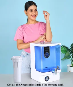 Pride Alkaline 10L RO+UV+UF+TDS Water Purifier for Home (White,Blue)