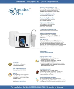 Smart Pure -12L Pressure tank Under Sink Water purifier , UTC Filter