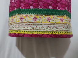Rani Green Around Sleeves & Yoke Kurta - S