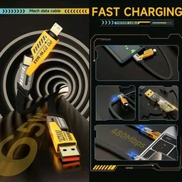Rena 4-in-1 multi-functional fast charging cable
