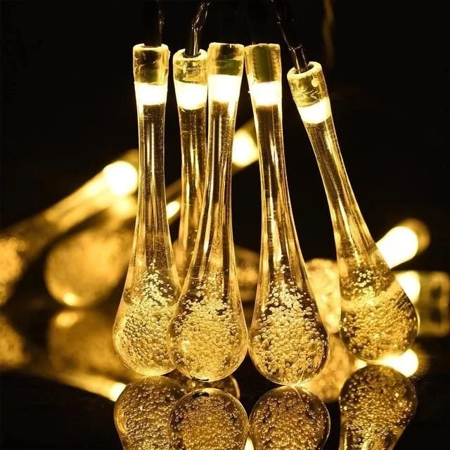 Newton Water Droplet String Lights for Indoor Outdoor Decoration Diwali Light for Party Birthday Diwali Christmas Navratri Valentine Gift Home Decoration Light (4 Meter 19 LED, Warm White)