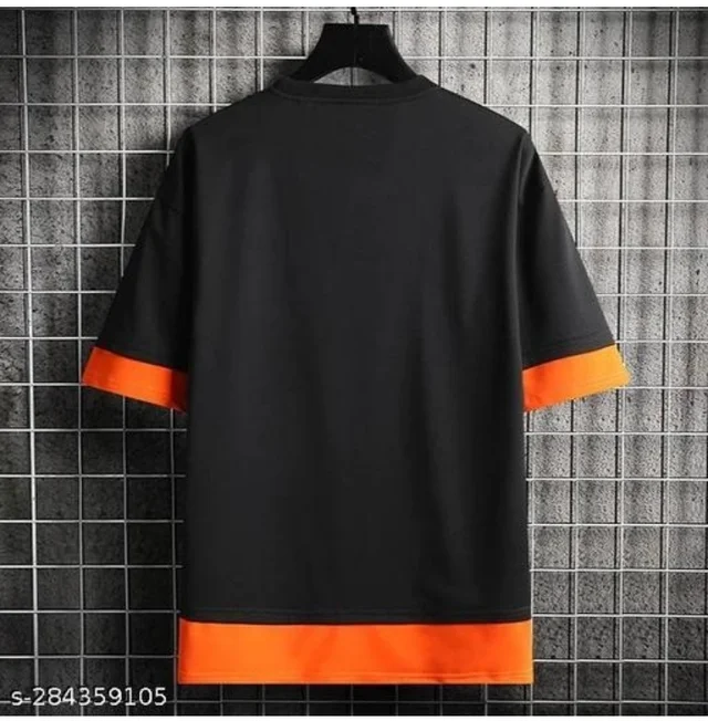 LIEO TRENDY MEN'S T-SHIRT - Black, S