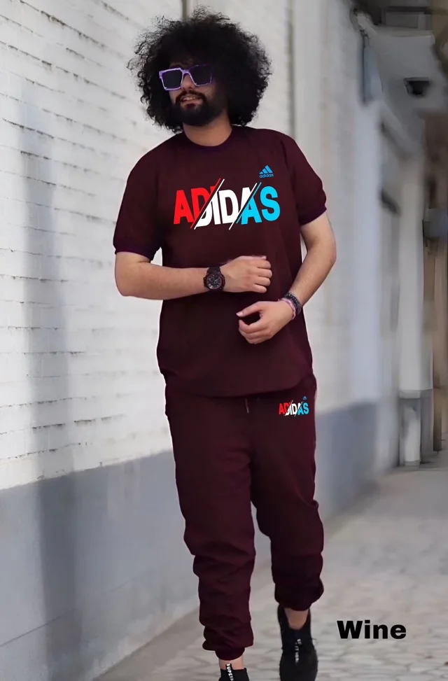 ADIDAS PREMIUM Quality Half Sleeves Tracksuit Hit Article - Shiraz, L