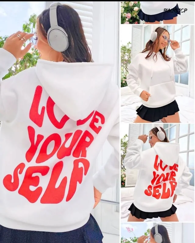 ZARA Branded Hoodie 280-300 GSM with Fleece For Girls - White, XXXL