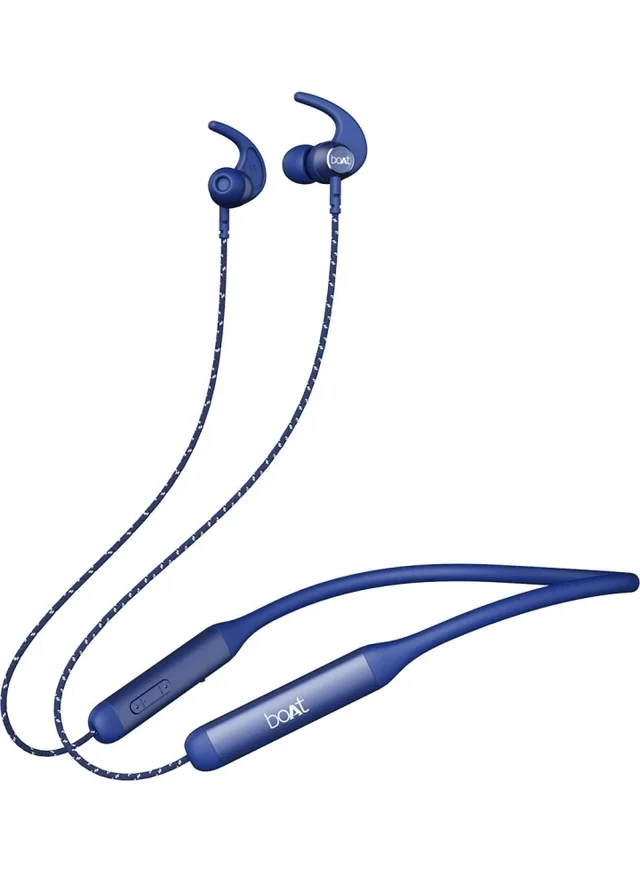 boAt Rockerz 335 Bluetooth Wireless in Ear Earphones with Qualcomm Aptx CVC, Upto 30 Hours Playback, ASAP Charge, Signature Sound, Ipx5 and Btv5.0 with Mic (Blue Ocean) - Blue