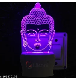Unjiya GOD BUDDHA Acrylic 3D Optical Illusion Night Lamp, RGB 7 Colors Auto Colour