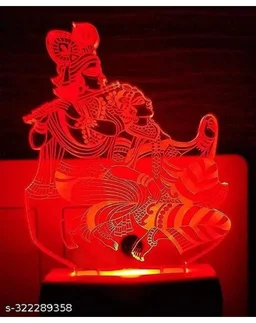 The CRAFTVERRE Radha & Krishna 3D Illusion Night Lamp Comes with 7 Multicolor and 3D Illusion Design Suitable for Room,Drawing Room,Lobby