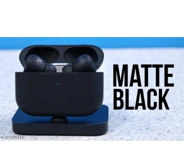 Airpods Pro With Wireless Charging Case Active noise cancellation enabled Bluetooth Headset (Black, True Wireless) - Black