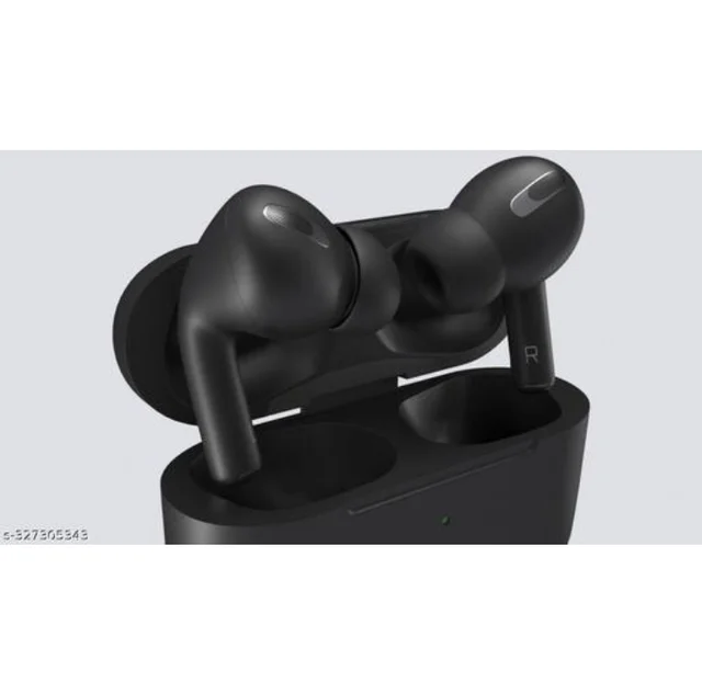 Airpods Pro With Wireless Charging Case Active noise cancellation enabled Bluetooth Headset (Black, True Wireless) - Black