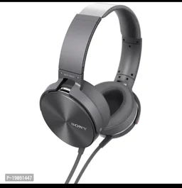 Sony Extra Bass On-Ear Wired Headphones with Mic (Multicolour) - Black