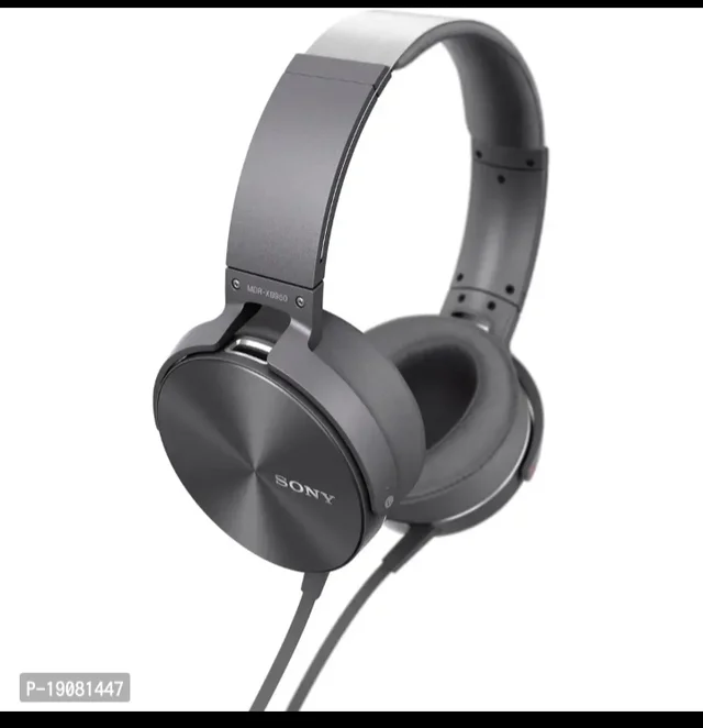 Sony Extra Bass On-Ear Wired Headphones with Mic (Multicolour) - Black