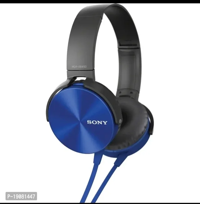 Sony Extra Bass On-Ear Wired Headphones with Mic (Multicolour) - Black
