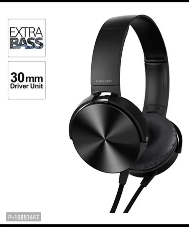 Sony Extra Bass On-Ear Wired Headphones with Mic (Multicolour) - Red