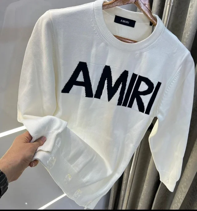 Amiri AmiRi Branded SweatShirt 280-300 GSM with Fleece - White, XL