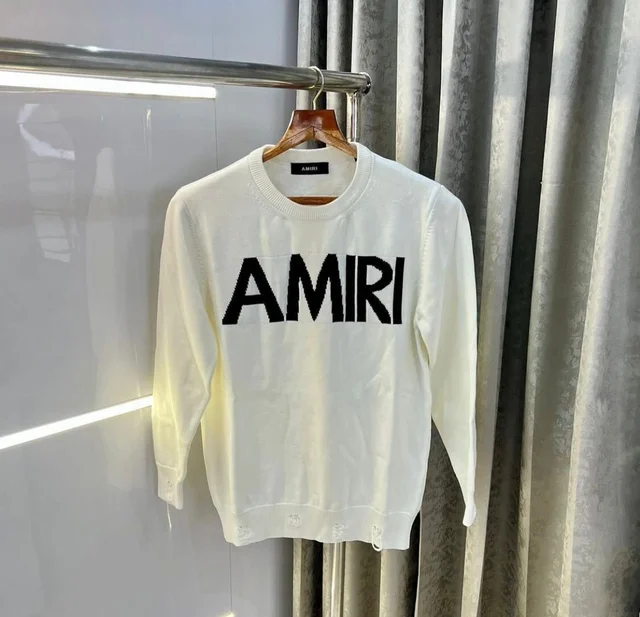 Amiri AmiRi Branded SweatShirt 280-300 GSM with Fleece - White, 3XL