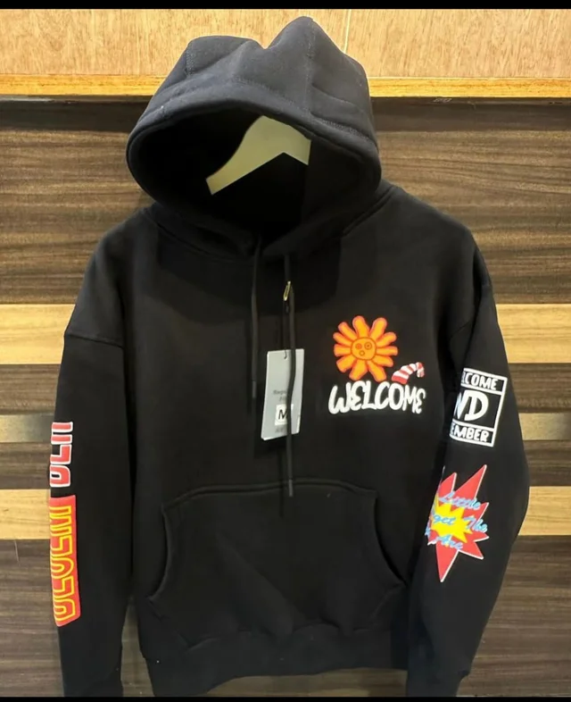 H & M H&M Branded Hoodie 280-300 GSM with Fleece - Black, L