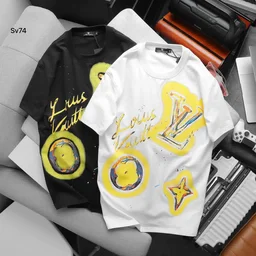 LoUis VuiTToN LoUiS VuiTToN Branded Tees 200 GSM Pure Cotton Heavy Quality - White, 5XL