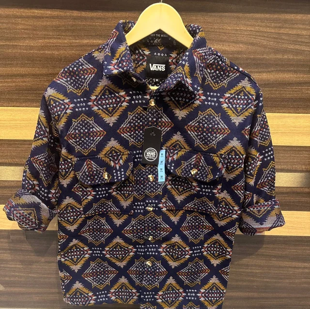 10A PREMIUM ARTICLE WOLLEN SHIRT FULL WARM - M, Blue