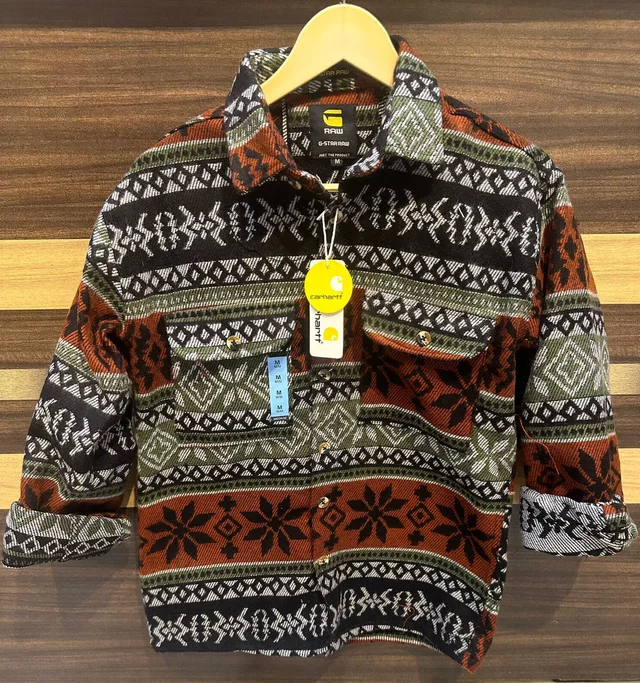 10A PREMIUM ARTICLE WOLLEN SHIRT FULL WARM - XL, Brown
