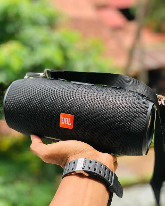 JBL Wireless Portable Bluetooth Speaker, Signature Sound with Powerful Bass Radiator, Vibrant Colors with Rugged Design - Black