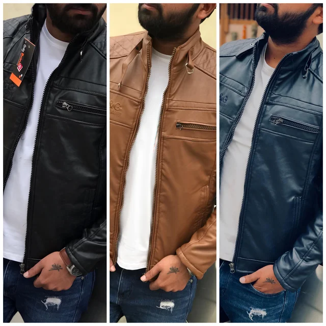 D & G Very Premium Quality D&G Leather Jacket Article - Black, M