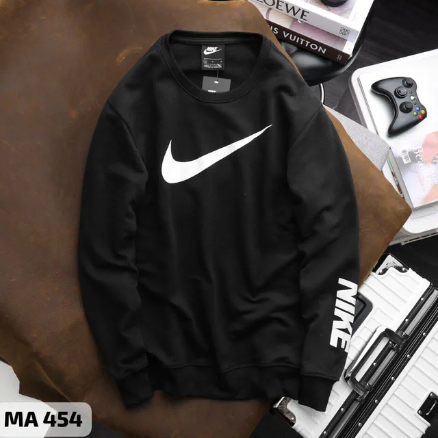 NikE NIKE Premium Sweatshirt Collections For Winter - Black, XL