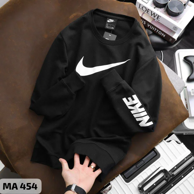 NikE NIKE Premium Sweatshirt Collections For Winter - Black, XL