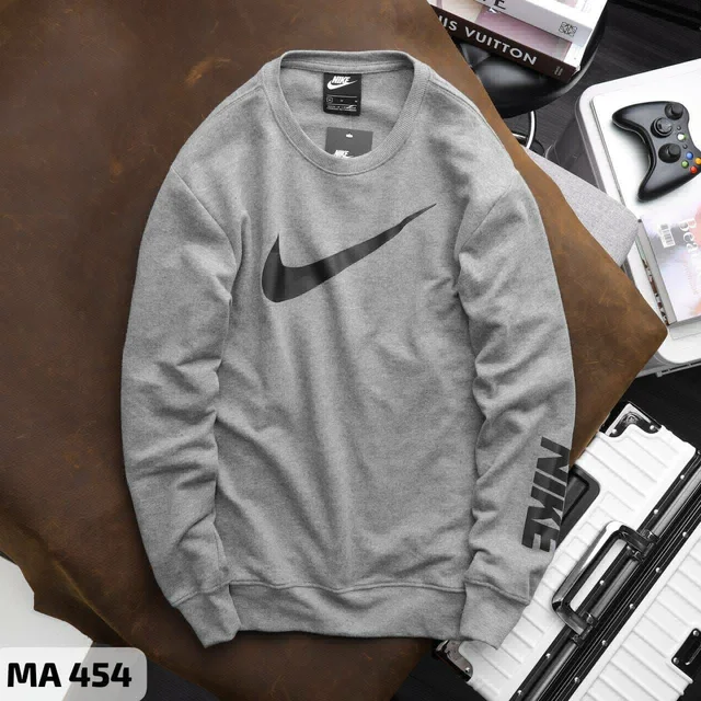 NikE NIKE Premium Sweatshirt Collections For Winter - Gray, M