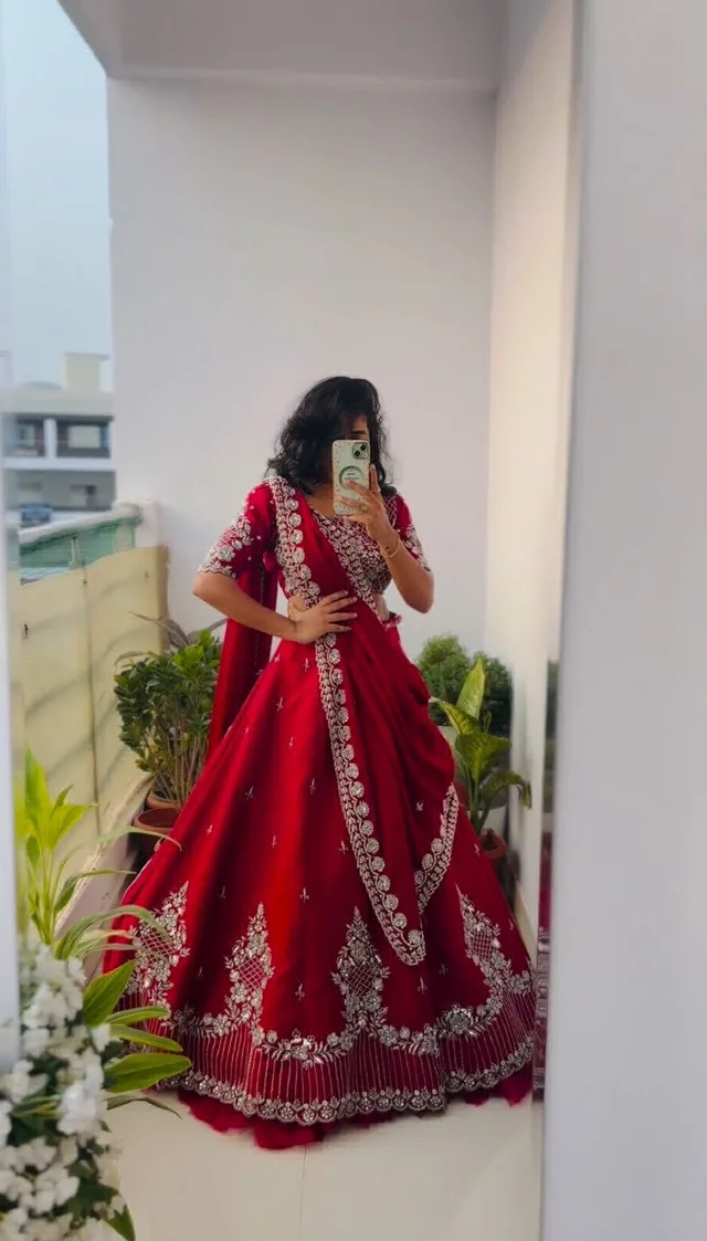 New Festival Look Lehenga Choli ❤️ - Red, XL upto 2xl margin