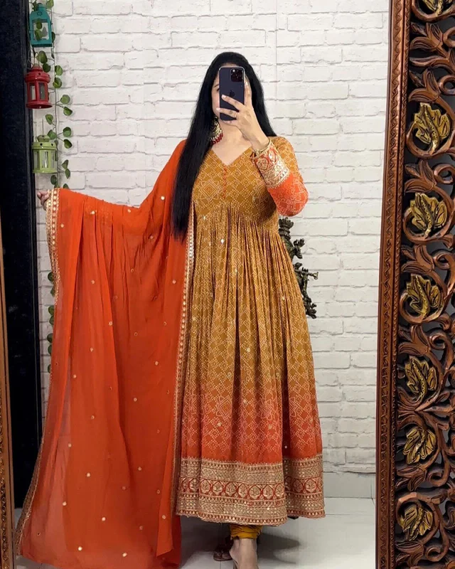 New Embroidered Gown For Women