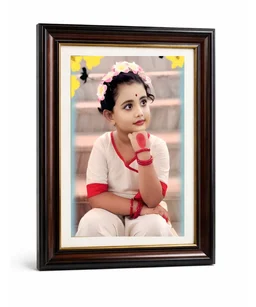 10x14 Size Customised Photo Frame | Premium Black Frame | Personalized Couple Portrait | Wall & Table Display