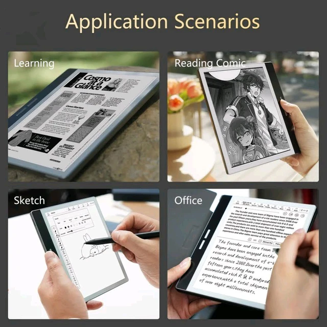 IMPORTED E-Paper note B751 Black & white E reader Smart Digital Note-Book - 12inch, White
