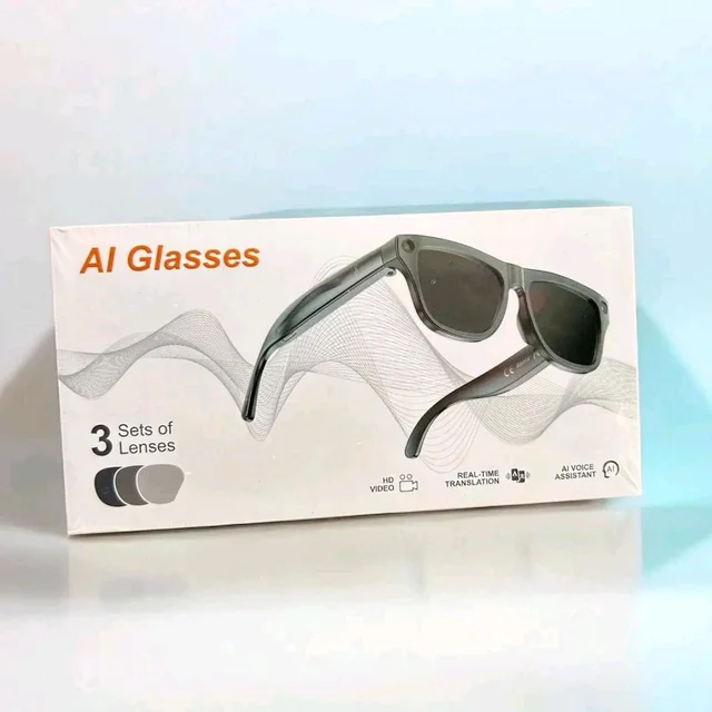 Ray Ban Meta Glasses Ai smart glasses sleek frames blend HD video and Al translation - Black, Free Size