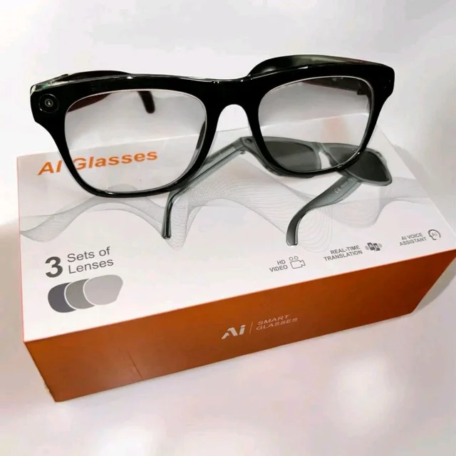 Ray Ban Meta Glasses Ai smart glasses sleek frames blend HD video and Al translation - Black, Free Size