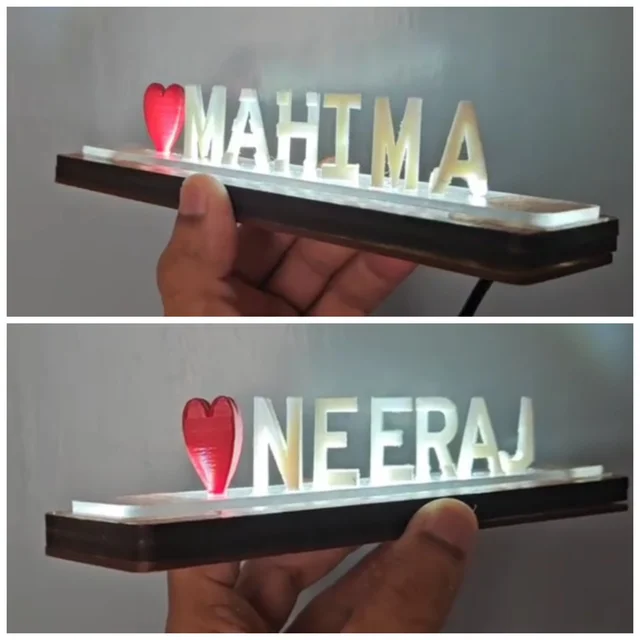Giftorify Personalized Flip Name With Lights
