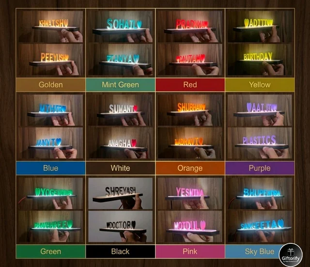 Giftorify Personalized Flip Name With Lights