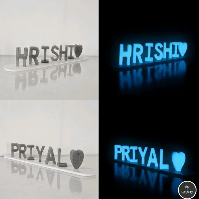 Giftorify Customized Flip Name (Glow In The Dark- Blue)