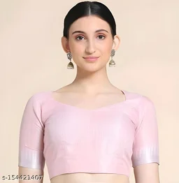 Upstyle Linen Silver Zari Patta Saree With Lilen Blouse - Free Size, Sundown