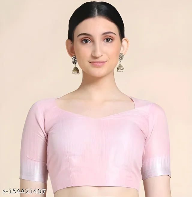 Upstyle Linen Silver Zari Patta Saree With Lilen Blouse - Free Size, Sundown